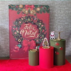 Alugue Tema Para Festa Decoração Natal Tecido ( Modelo 7 )