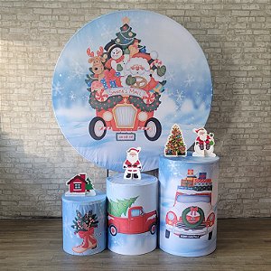 Alugue Tema Para Festa Decoração Natal Tecido ( Modelo 9 )