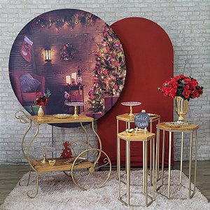 Alugue Tema Para Festa Decoração Natal Tecido ( Modelo 13 )