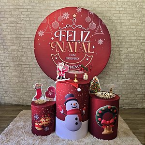 Alugue Tema Para Festa Decoração Natal Tecido ( Modelo 17 )