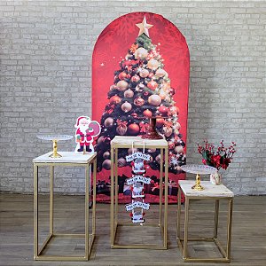 Alugue Tema Para Festa Decoração Natal Tecido ( Modelo 23 )