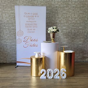 Alugue Tema Para Festa Decoração Ano Novo Tecido ( Modelo 3 )