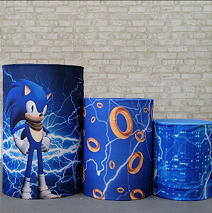 Alugue Trio de Cilindros e as Capas do Tema - Sonic