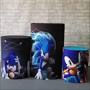 Alugue Trio de Cilindros e as Capas do Tema - Sonic