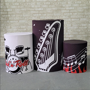 Alugue Trio de Cilindros e as Capas do Tema - Rock Roll