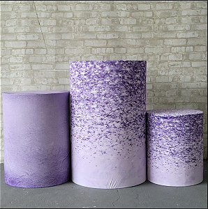 Alugue Trio de Cilindros e as Capas do Tema - Glitter Lílas