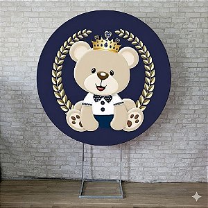 Alugue Estrutura Painel Redondo e a Capa de Tecido do Tema - Ursinho Principe