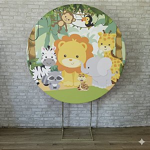 Alugue Estrutura Painel Redondo e a Capa de Tecido do Tema - Safari