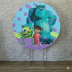 Alugue Estrutura Painel Redondo e a Capa de Tecido do Tema - Monstros S.A.