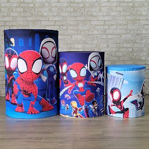 Alugue Trio de Cilindros e as Capas do Tema - Spidey