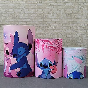 Alugue Trio de Cilindros e as Capas do Tema - Stitch