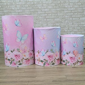 Alugue Trio de Cilindros e as Capas do Tema - Jardim das Borboletas