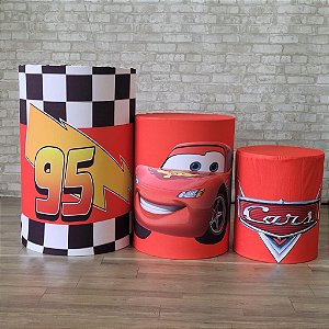 Alugue Trio de Cilindros e as Capas do Tema - Relampago Mcqueen