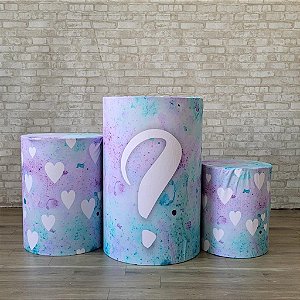 Alugue Trio de Cilindros e as Capas do Tema - Chá Revelação