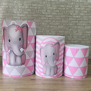Alugue Trio de Cilindros e as Capas do Tema - Elefantinho Rosa
