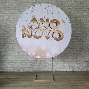 Alugue Estrutura Painel Redondo e a Capa de Tecido do Tema - Ano Novo
