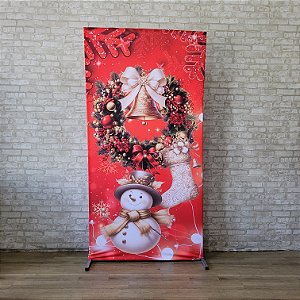 Alugue Estrutura Painel Retangular e a Capa de Tecido do Tema - Natal