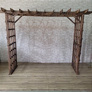 Pergolado Reto Para Casamento Rústico - Grande