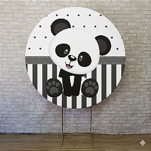 Alugue Estrutura Painel Redondo e a Capa de Tecido do Tema - Panda