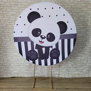 Alugue Estrutura Painel Redondo e a Capa de Tecido do Tema - Panda