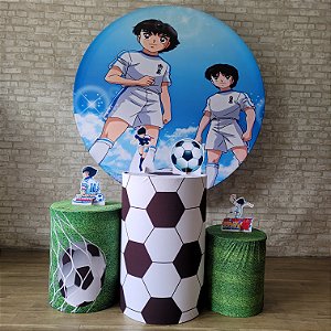 Alugue Tema Para Festa Decoração Capitão Tsubasa Tecido ( Modelo 1 )