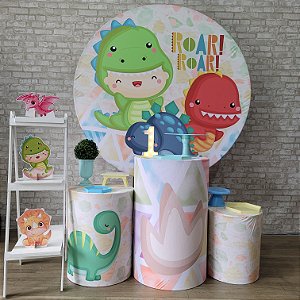 Alugue Tema Para Festa Decoração Dino Baby Tecido ( Modelo 6 )