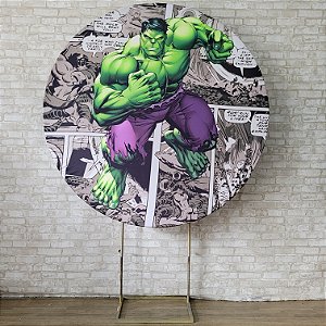 Alugue Estrutura Painel Redondo e a Capa de Tecido do Tema - Hulk