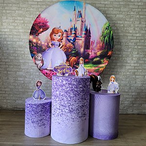 Alugue Tema Para Festa Decoração Princesa Sofia Tecido ( Modelo 1 )