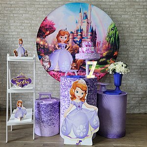 Alugue Tema Para Festa Decoração Princesa Sofia Tecido ( Modelo 2 )