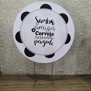 Alugue Estrutura Painel Redondo e a Capa de Tecido do Tema - Samba