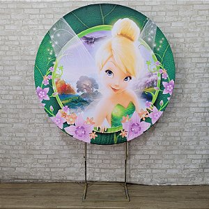Alugue Estrutura Painel Redondo e a Capa de Tecido do Tema - Tinker Bell