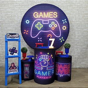 Alugue Tema Para Festa Decoração Video Game Tecido ( Modelo 2 )
