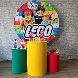 Alugue Tema Para Festa Decoração Lego Tecido ( Modelo 1 )