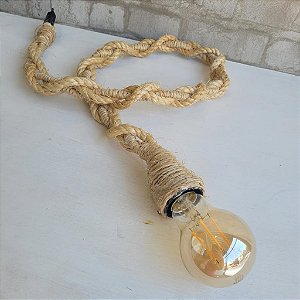 Alugue Luminária de Corda Sisal Rústico