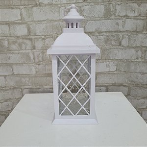 Alugue Lamparina Castiçal com Fio de Fada - Branco