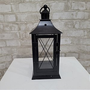 Alugue Lamparina Castiçal - Preto