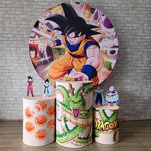Alugue Tema Para Festa Decoração Dragon Ball Z Tecido ( Modelo 1 )
