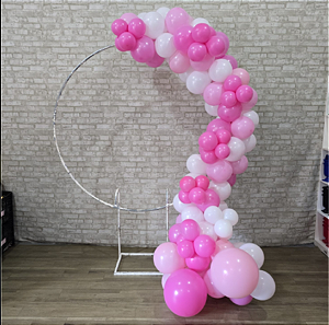 Compre Balão Para Festa Decoração 3 Metros Branco e Rosa ( Cores Lisas )