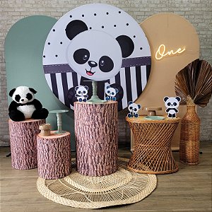 Alugue Tema Para Festa Decoração Panda Tecido ( Modelo 3 )