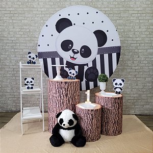 Alugue Tema Para Festa Decoração Panda Tecido ( Modelo 2 )