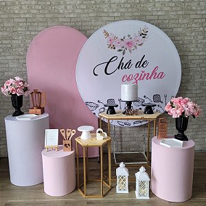 Alugue Tema Para Festa Decoração Chá de Cozinha Tecido ( Modelo 11 )