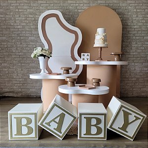 Alugue Tema Para Festa Decoração Chá Revelação Tecido ( Modelo 3 )