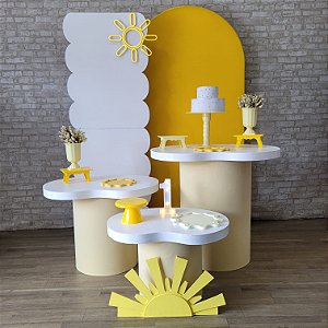 Alugue Tema Para Festa Decoração Minha Primeira Volta ao Sol Tecido ( Modelo 5 )