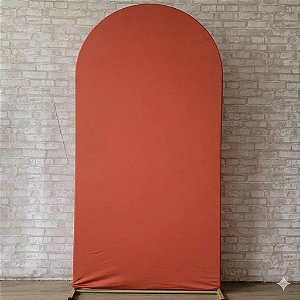 Alugue Estrutura Painel Romano ou Retangular e a Capa de Tecido - Terracota