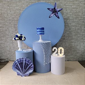 Alugue Tema Para Festa Decoração Happy Fundo do Mar ( Modelo 5 )