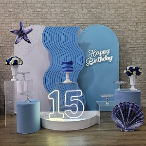 Alugue Tema Para Festa Decoração Happy Fundo do Mar ( Modelo 8 )