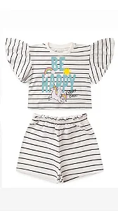 Conjunto listrado Be Happy