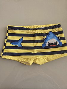 Sunga listrada tubarão amarela