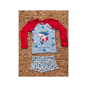 Conjunto tubarão mergulhador