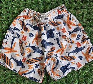 Tactel tubarão azul com laranja